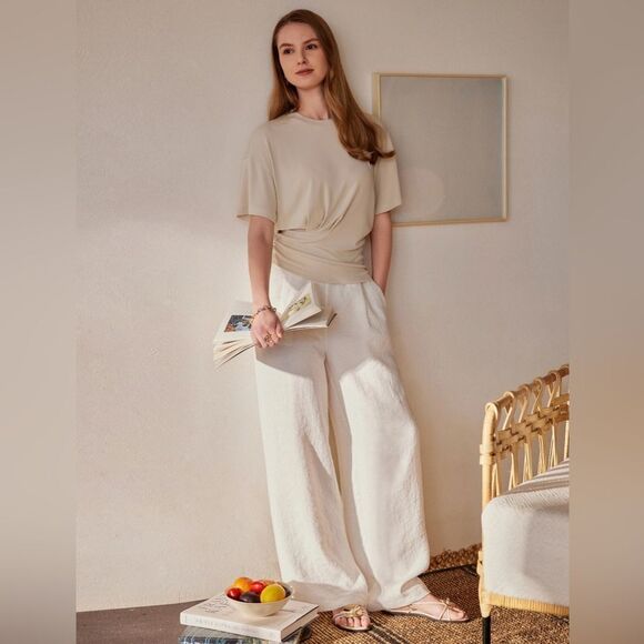 New OGL Sandwashed Crewneck Short Sleeve Tucked
Tee - Morning Mist Size S - Picture 2 of 13